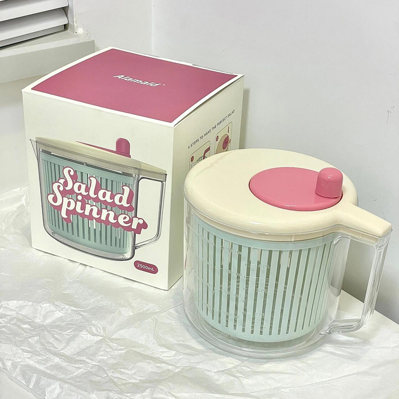 蔬菜脱水篮带把手手动厨房沙拉蔬菜甩干器洗菜甩干机洗水果蔬神器,淘宝优惠券,粉丝福利购,淘宝优惠卷