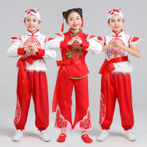 Childrens Anse waist drum dance costumes performance clothes North and middle school students Shaanxi Sprouts Cabaret Dragon Beat Drum Performance