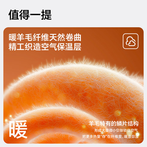 MISSION UV羊毛保暖手套男冬季针织加厚户外骑车骑行防寒触屏手套 - 图3