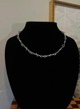 Y2K Barb Wire Choker Chain - Thornedpunk chain - Gothic y2k