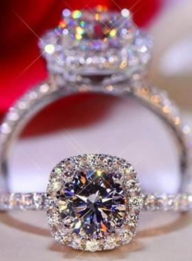 Moissanite Engagement Ring Carat Round Brilliant Diamond Squ