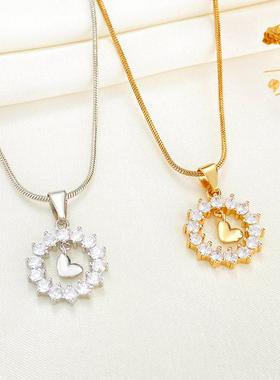 Pendant collarbone chain hollowed out necklace neck chain