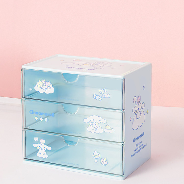 miniso名创优品三丽鸥三层抽屉收纳盒凯蒂猫桌面收纳盒首饰储物,淘宝优惠券,粉丝福利购,淘宝优惠卷