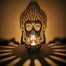 Buddha Supplies Alloy Hollowed-out Carved floras light and butter lamp holder Buddha front for the Buddha oil lamp candle holder