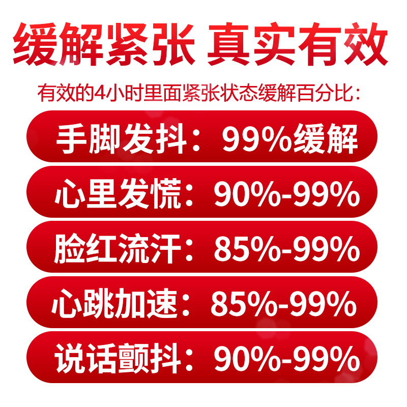 缓解预防驾考面试演讲驾照考试不紧张减压手脚抖镇静糖药定心丸片-图0