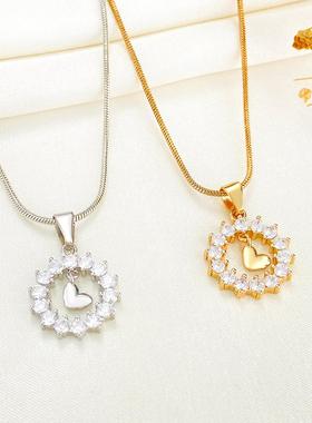 Pendant collarbone chain hollowed out necklace neck chain