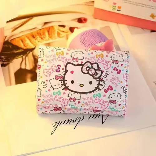 Kawaii Wallet Purses for Women Rfid Card Holder Hello Kitty - 图3