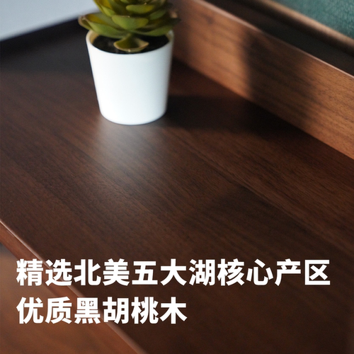无意实木书架置物架定制黑胡桃木组合格子柜落地靠墙展示柜收纳架 - 图0