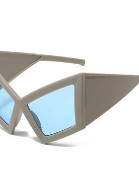 前卫异形怪诞科技感墨镜超酷嘻哈赛博朋克凹造型走秀摆拍太阳眼镜