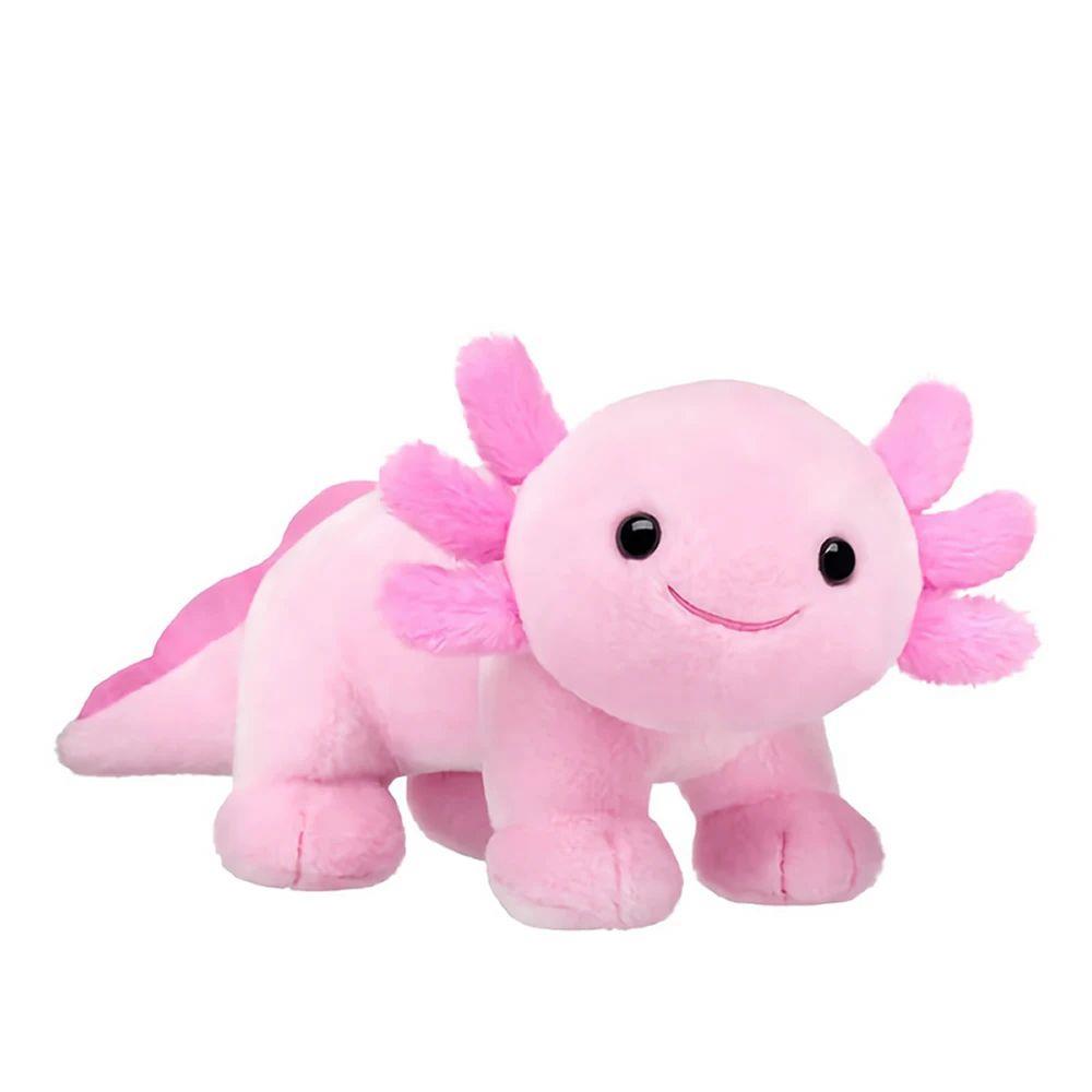 New 25cm Pink Axolotl Plush Toy Soft Stuffed Animal Cartoon - 图0