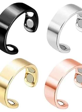 Copper Rings Simplicity Magnetic for Women Men Jewelry Acero