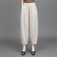 100% linen ຂອງແມ່ຍິງ plus size harem ກາງເກງຂາສັ້ນ