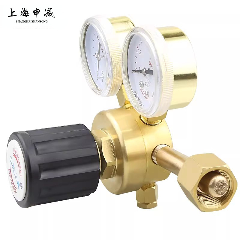 铜单级减压器YQJ-1减压阀氧气氮气氩气气体减压表二氧化碳调节阀 - 图1