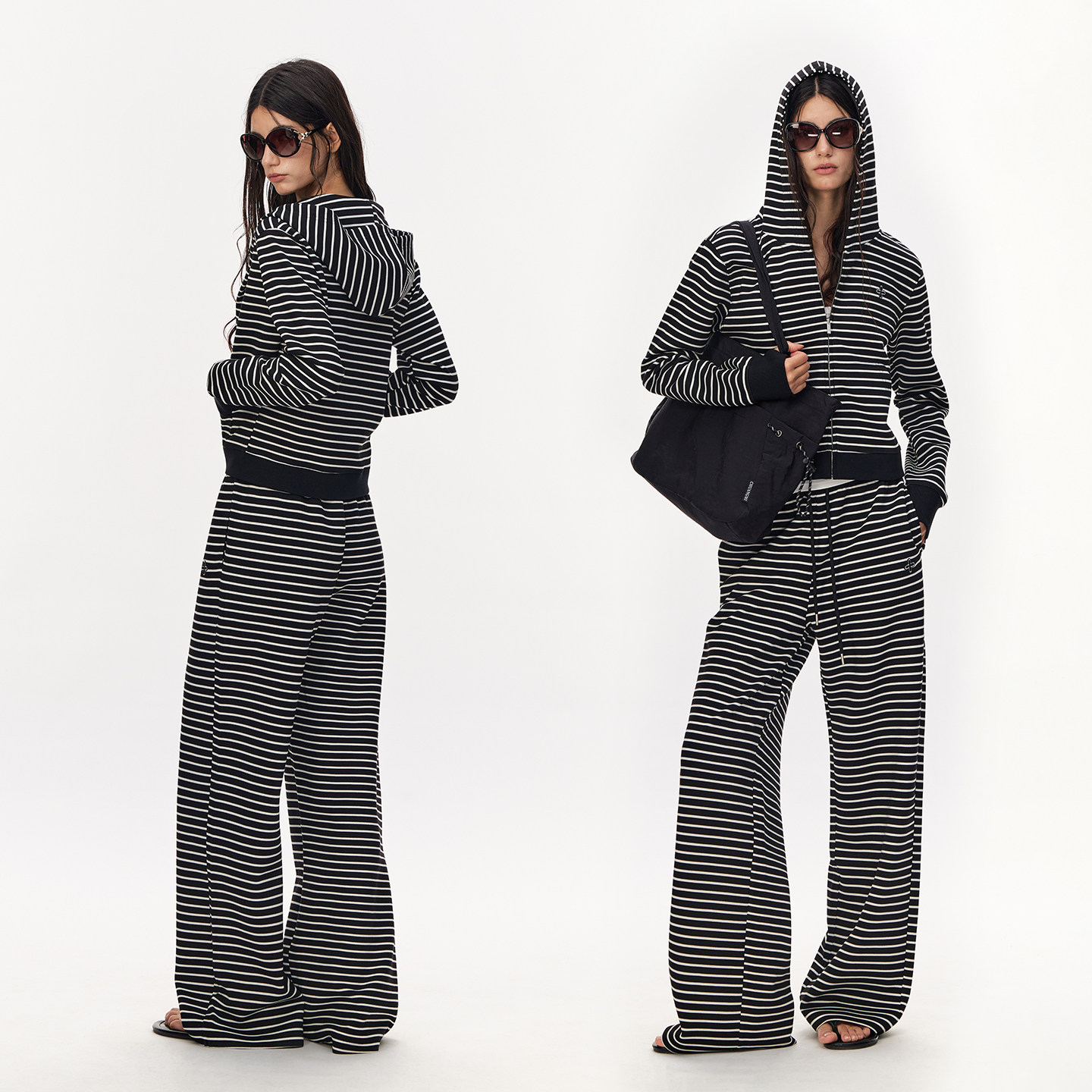 CLIMAX VISION松弛假日轻盈空气感撞色条纹连帽卫衣/休闲直筒卫裤,淘宝优惠券,粉丝福利购,淘宝优惠卷