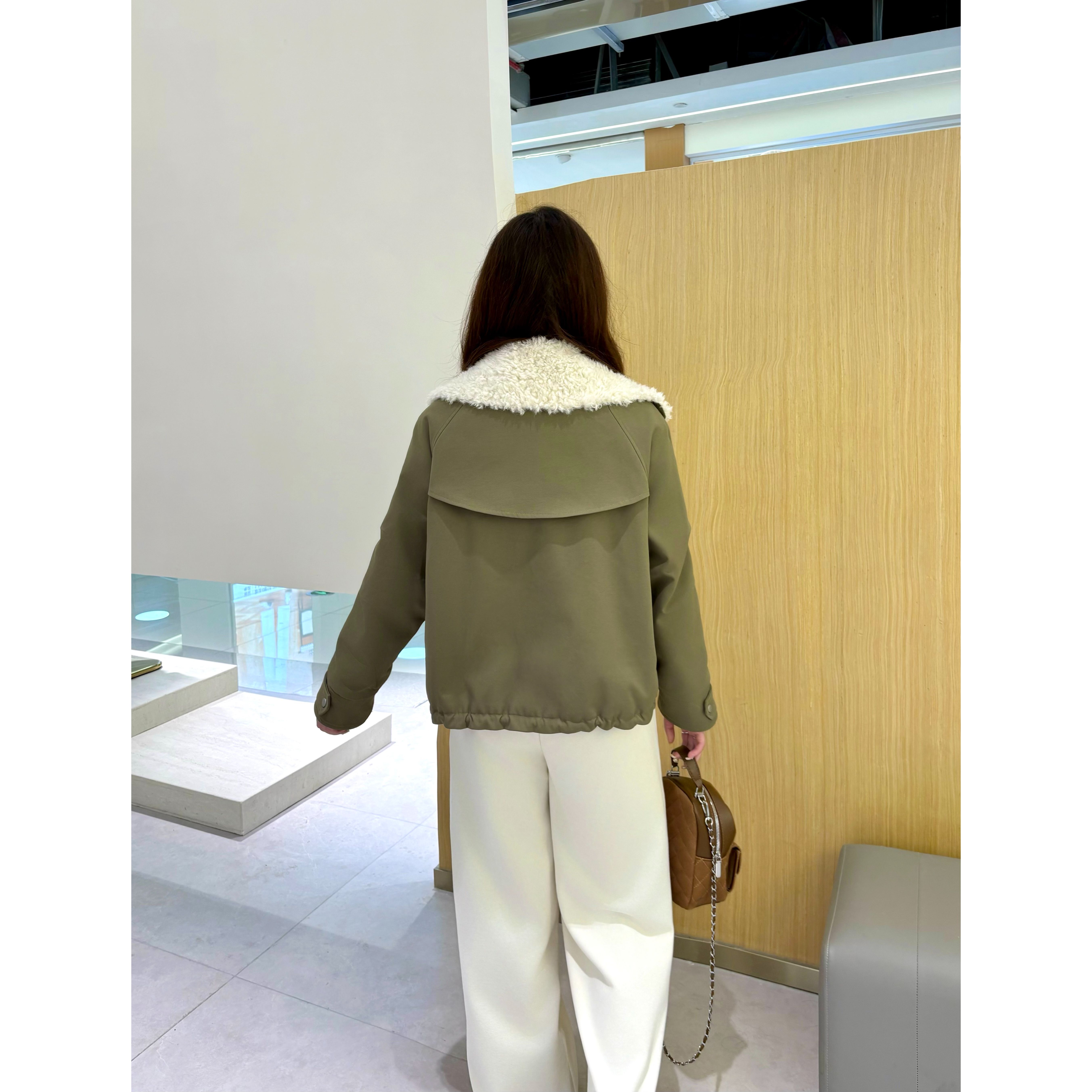 时尚加绒外套短款2025冬季新款韩系宽松大翻领加厚保暖派克服棉衣 - 图2