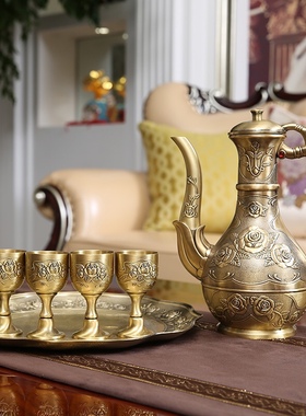 酒壶家用白酒酒具俄罗斯创意宫廷风复古老酒壶高档创意婚庆白酒杯