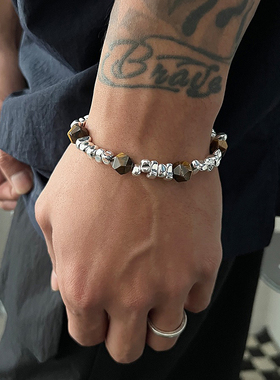 男女钛钢复古简约手链手串男士潮