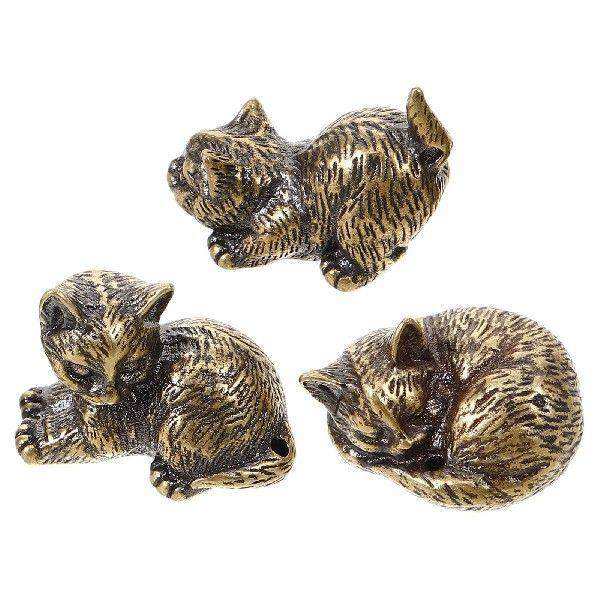 3 Pcs Brass Ornament Decorative Statue Sculpture Shape - 图1