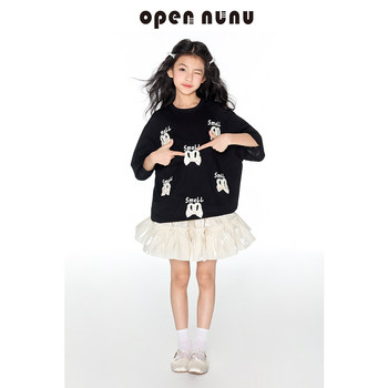 opennunu girls aisi princess tutu tutu multi-layer pleated cake skirt elastic waist skirt short skirt