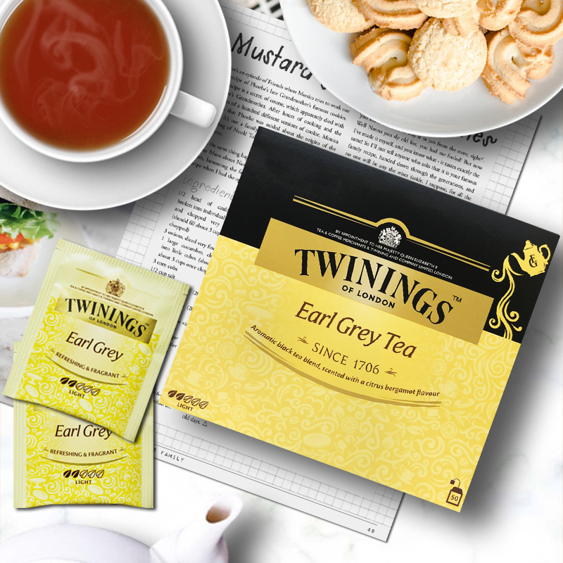 英国TWININGS川宁茶豪门伯爵红茶包50片盒装袋泡茶临期可选