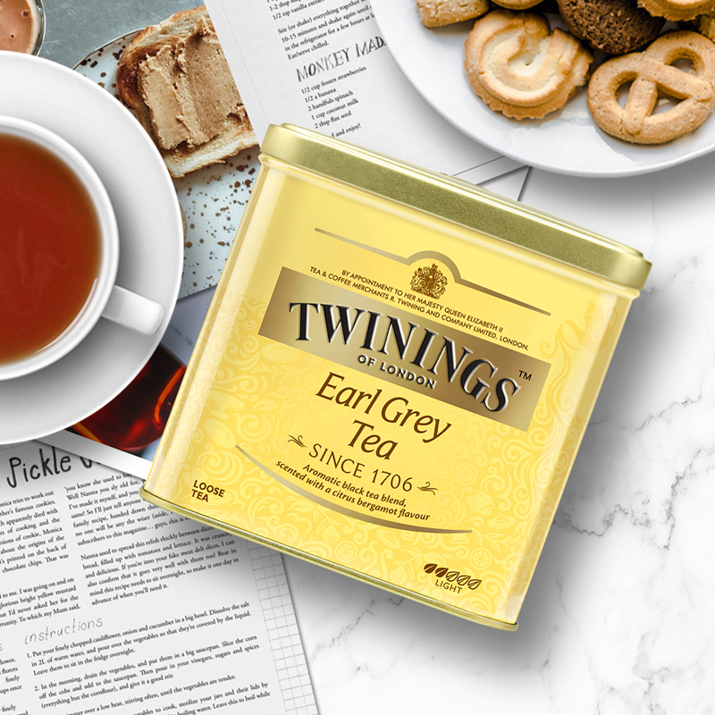 Twinings川宁500克茶叶豪门伯爵红茶调奶茶用英式下午茶罐装临期