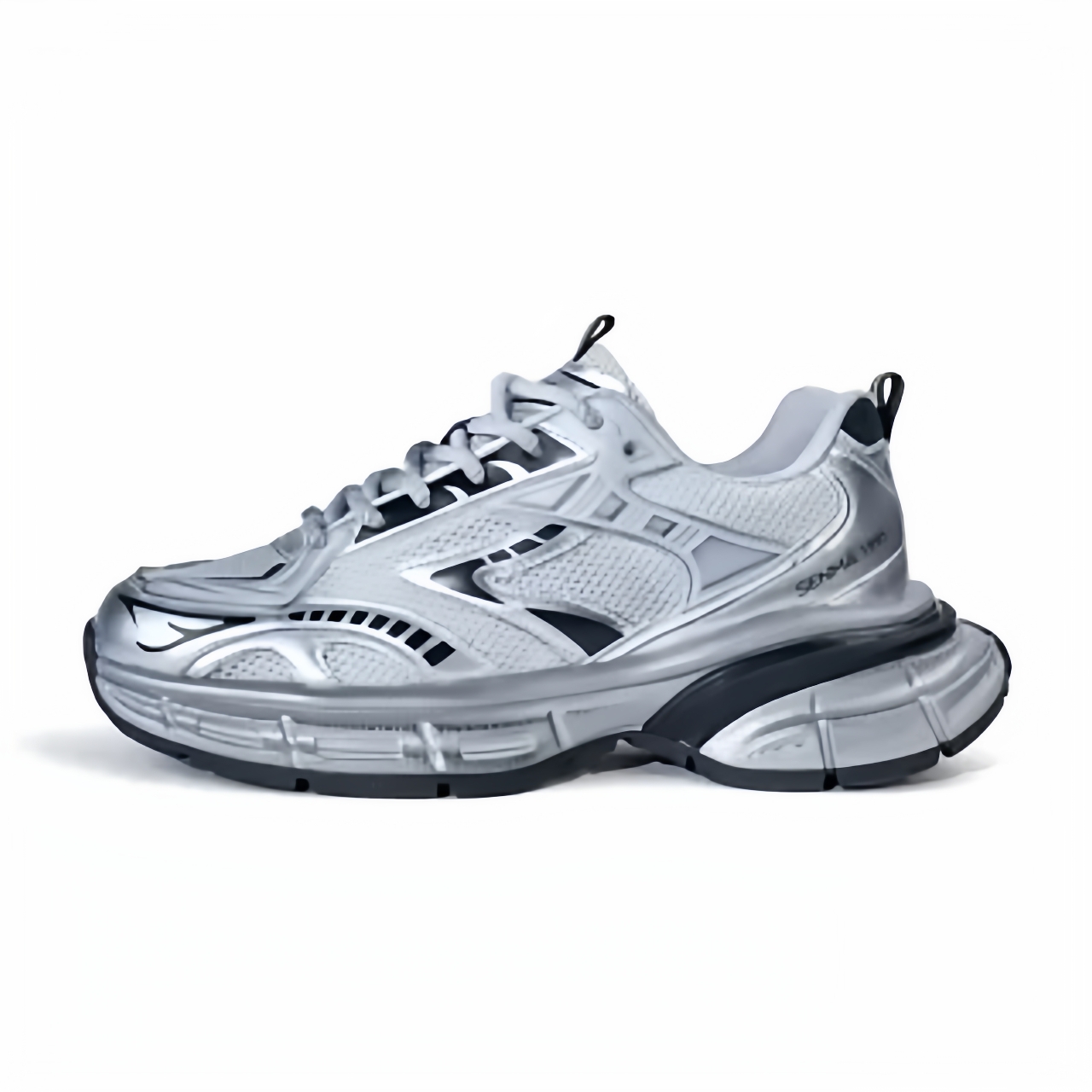 森马新款运动休闲鞋男女鞋厚底百搭老爹鞋秋季透气网面增高跑步鞋 - 图3