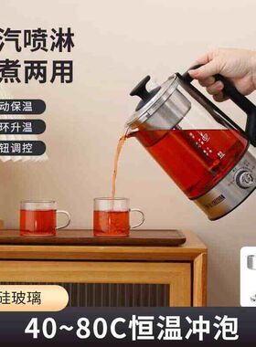 2024新款煮茶器全自动蒸汽煮养生茶壶家用办公室小型茶具烧水玻璃