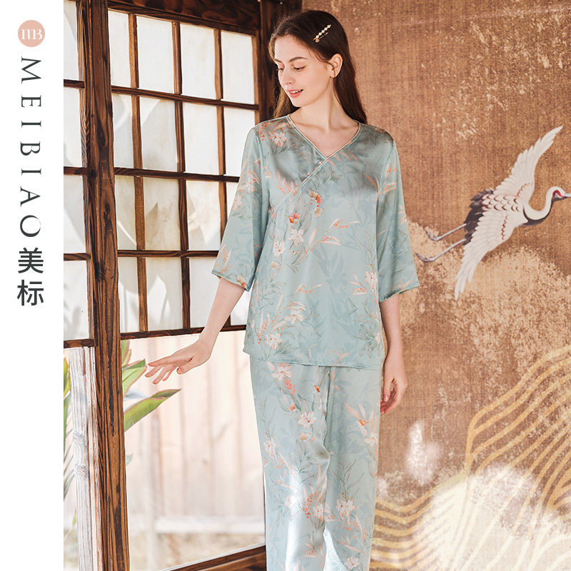 美标七分袖睡衣套装女春国潮家居服 美标服饰宝航专卖睡衣/家居服套装