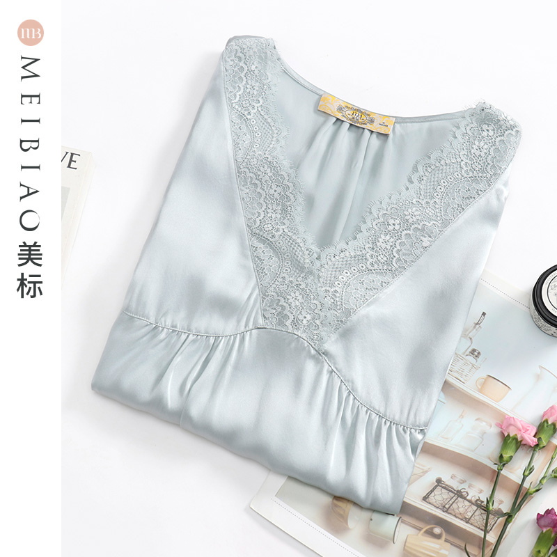 美标新款春夏100%桑蚕丝可外穿睡裙 美标服饰宝航专卖睡裙