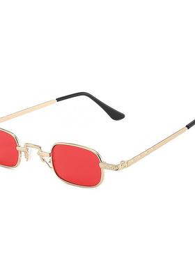 2025新款嘻哈太阳镜潮流炫彩太阳眼镜男女士金属方框墨镜