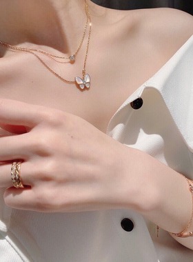 name.s白贝母蝴蝶项链insins小众