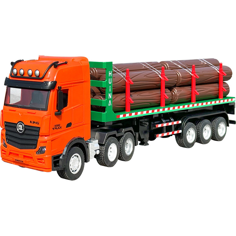 汇纳超大遥控木材运输车高栏运输车电动拖车半挂车儿童运输车模型,淘宝优惠券,粉丝福利购,淘宝优惠卷