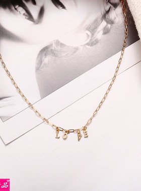 New clavicle cain Englis letter LOVE pendant necklaces项链