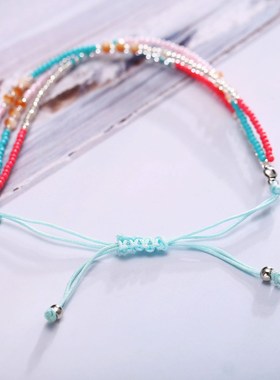 elegant bangle simple colorful beaded bracelet Hand catenary