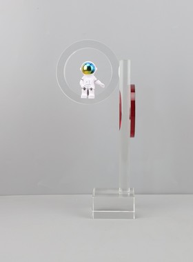 现代简约宇航员彩色圆圈水晶摆件客厅卧室玄关书房样板房