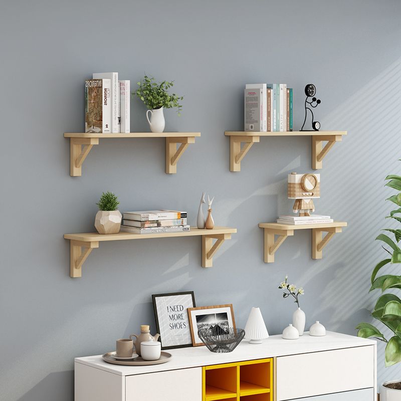 实木一字隔板墙上置物架壁挂餐厅隔板背景墙装饰架挂墙实木谷 - 图2