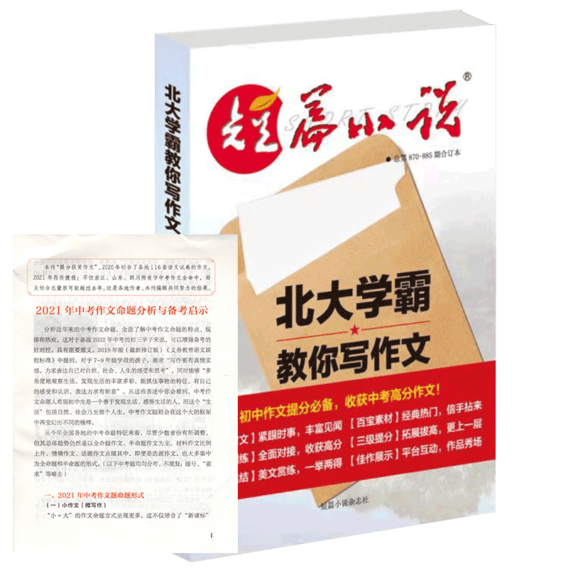 短篇小说北大学霸教你写作文初中语文阅读写作方法与技能中考满分作文冲刺期中期末初中作文提分必备教辅书-图3