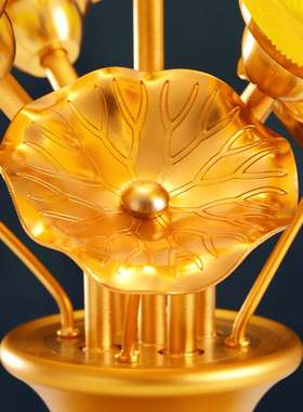 供佛莲花灯led琉璃长明家用摆件