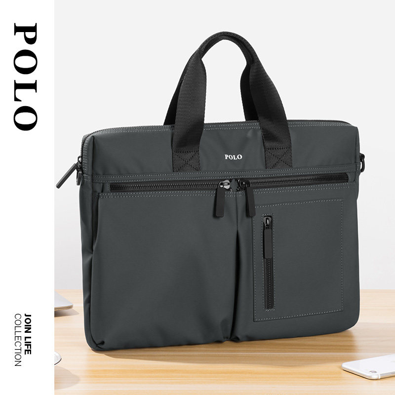 polo公文包男电脑包单肩尼龙斜挎包 polo叡君男士包袋
