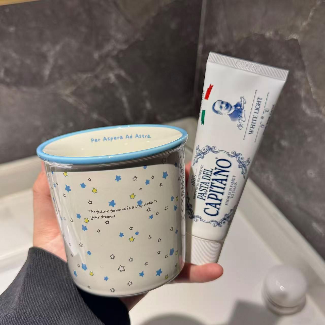 原创可爱星星高颜值漱口杯家用浴室刷牙杯陶瓷牙缸杯情侣洗漱杯子,淘宝优惠券,粉丝福利购,淘宝优惠卷