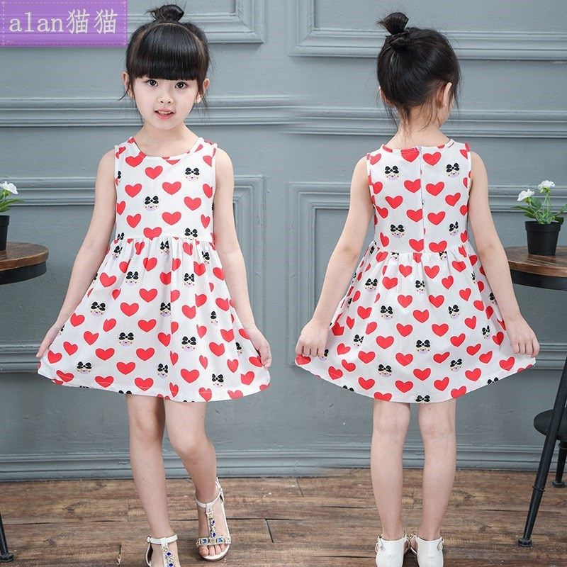 kids cotton summer dress for girls baby children dresses裙子-图2