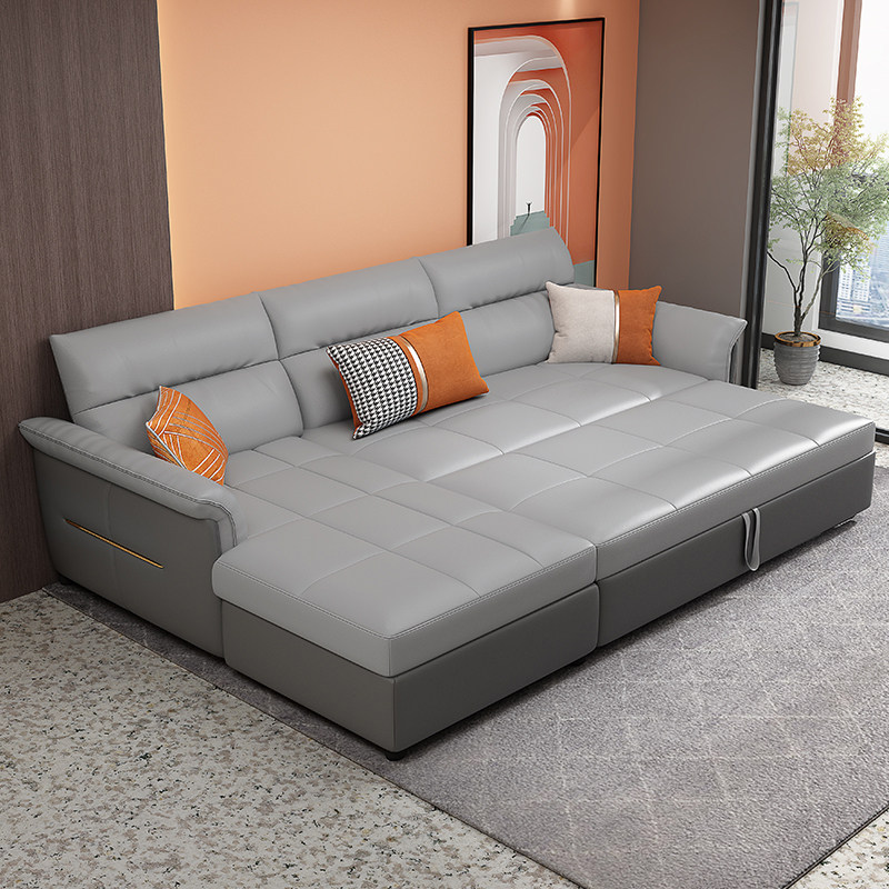 以梵客厅折叠储物两用免洗科技布 以梵沙发床