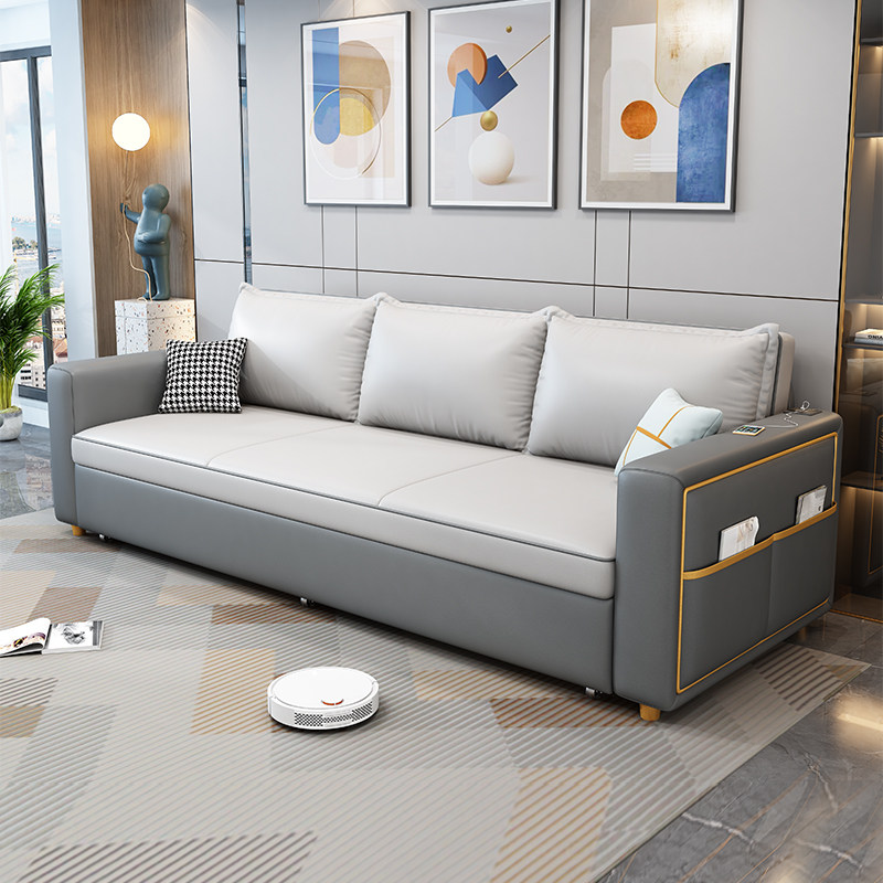 轻奢多功能小户型客厅折叠沙发床 以梵沙发床