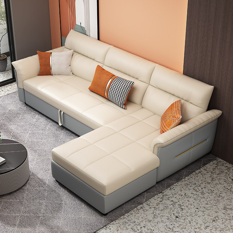 以梵客厅折叠储物两用免洗科技布 以梵沙发床