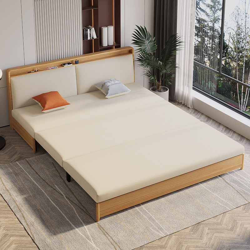 新款可折叠两用现代客厅实木沙发床 以梵沙发床