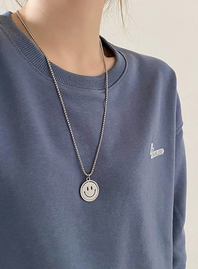 chenxi旋转笑脸双面网红同款项链