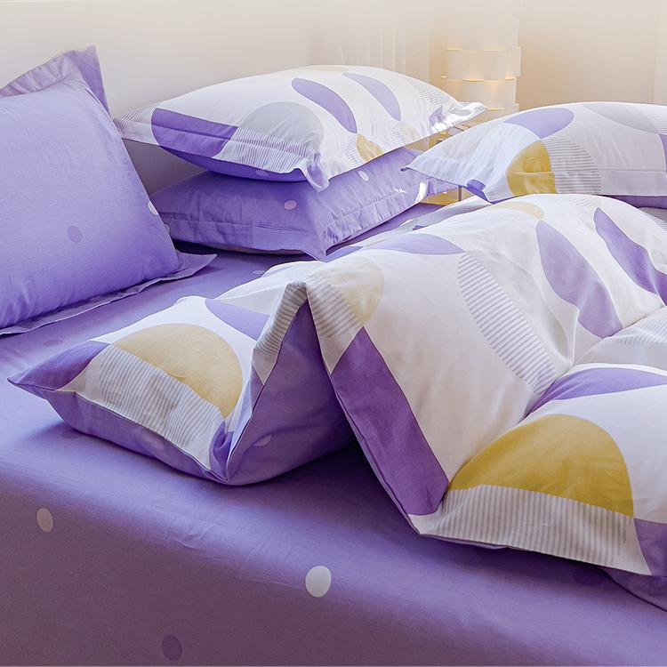 愉悦之家全棉印花四件套双面亲肤性件套全棉床单被套枕套床上用品