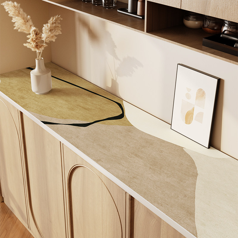 侘寂风餐边柜垫桌面保护垫电视柜桌垫玄关盖布鞋柜入户酒柜定制,淘宝优惠券,粉丝福利购,淘宝优惠卷