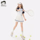 Betty Girls Quick-Drying T-Shirt Tennis Pleated Skirt Sports Suit 2026 Summer Two-piece Set for Big Children