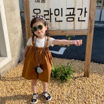 South Korean childrens clothing 2022 Summer girls Trendy Loose Slim Fit Slim Fit Pants Slim Fit Pants Broadleg Cuddling Bag Shorts